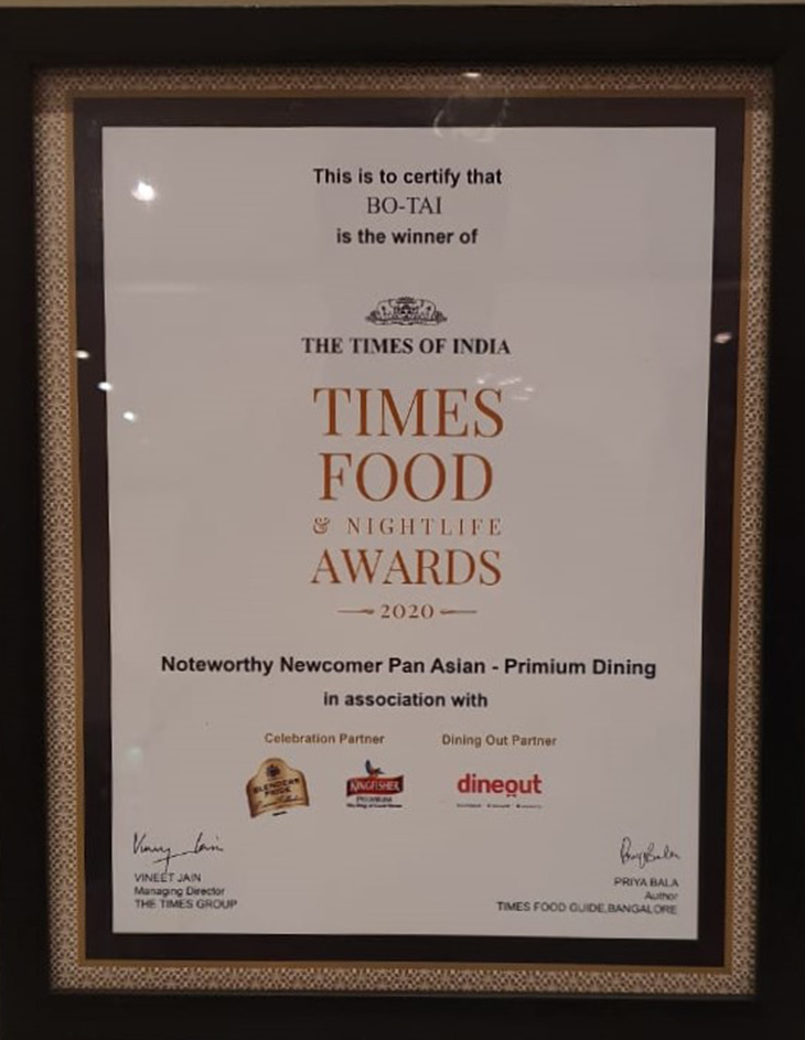 Bo Tai: Award — Bengaluru