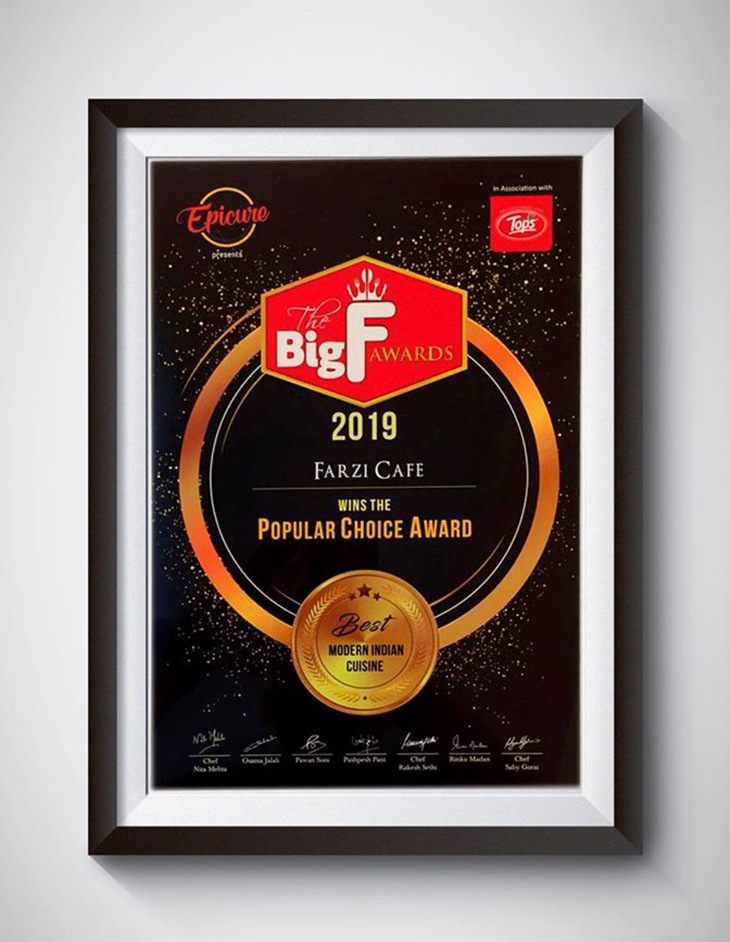Farzi Café: Award — Connaught Place, New Delhi